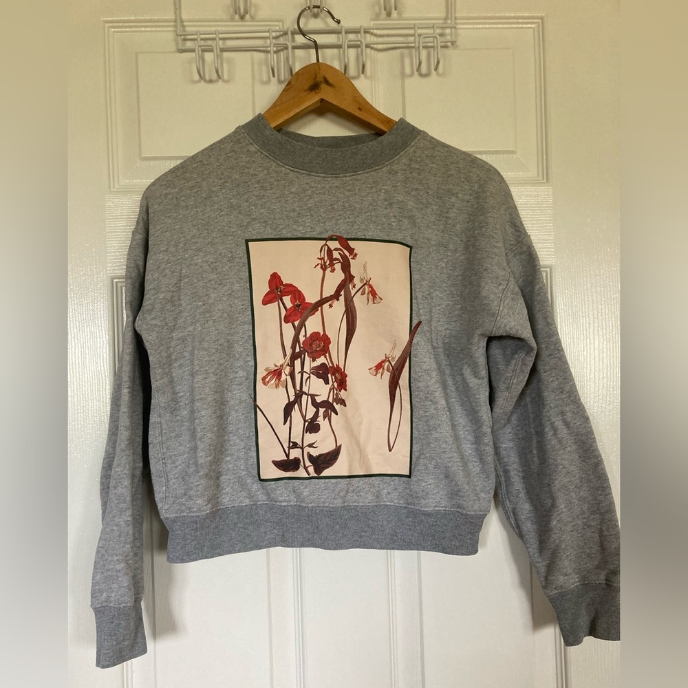 Little Moon Floral graphic crew neck sweater